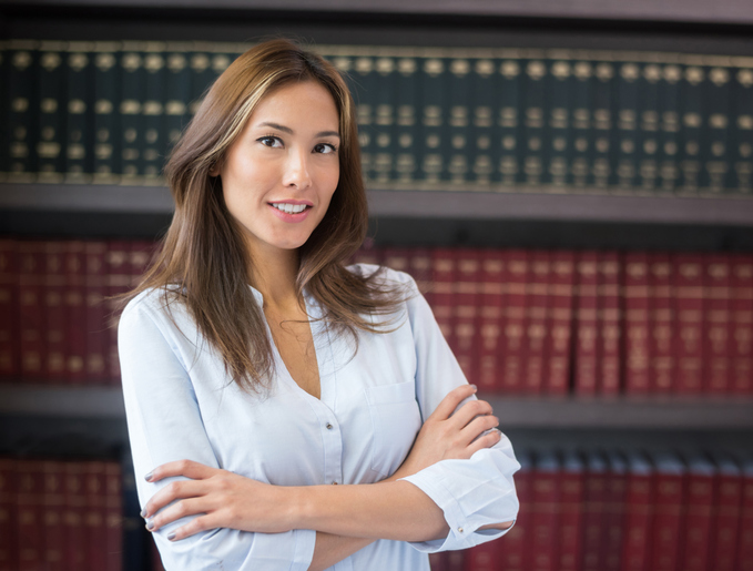 Successful Asian lawyer or business woman at the office